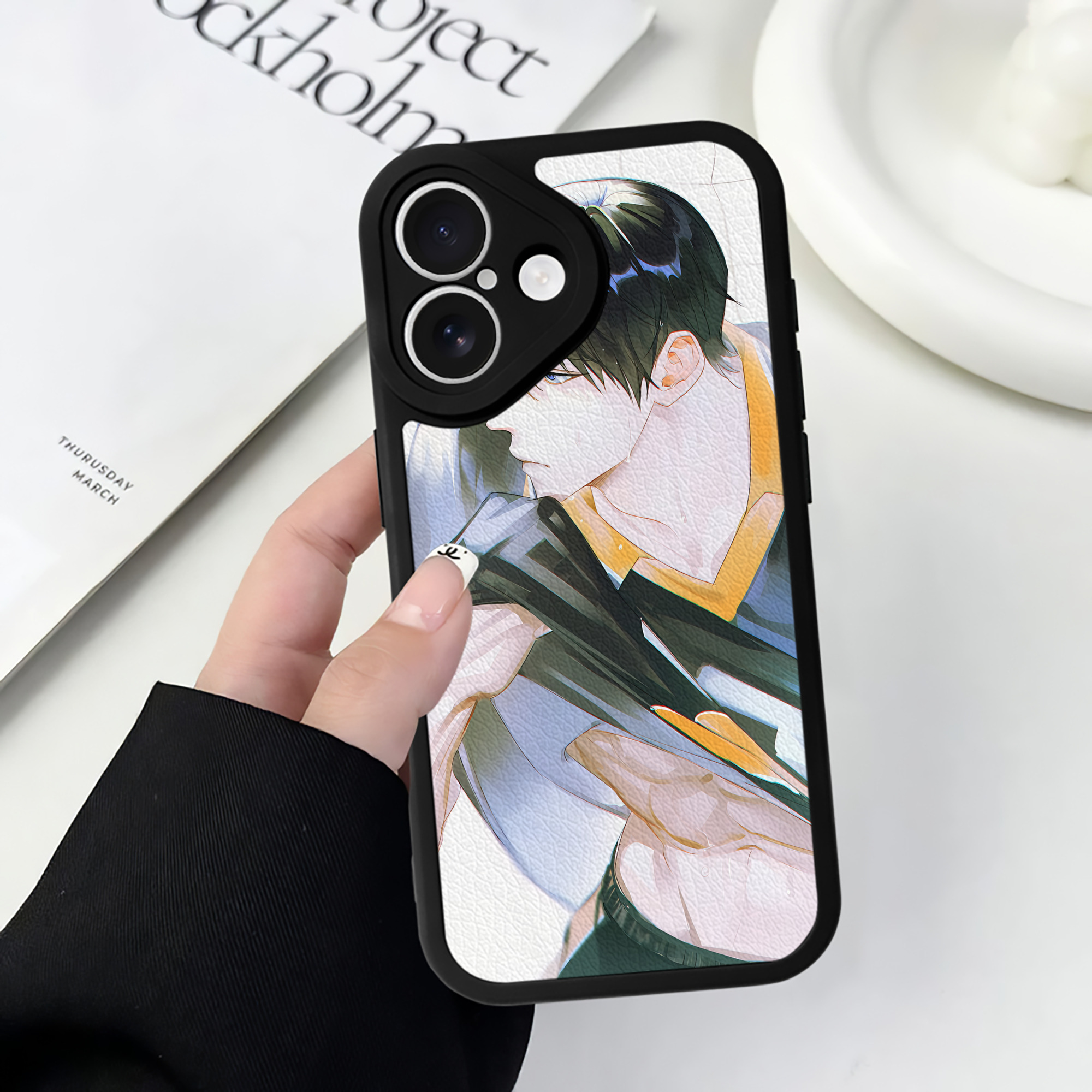 （画像用） ハイキュー!! Haikyu!! 【iPhone 16シリーズ対応】シリコンスマホケース（レザー調） 材質：シリコン